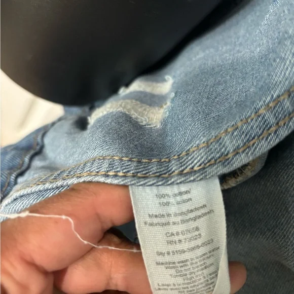 Blue Distressed Jean Jacket - Picture 5 of 6